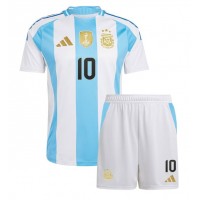 Dětský fotbalový dres Argentina Lionel Messi #10 Copa America 2024 Domácí Krátký Rukáv (+ trenýrky)